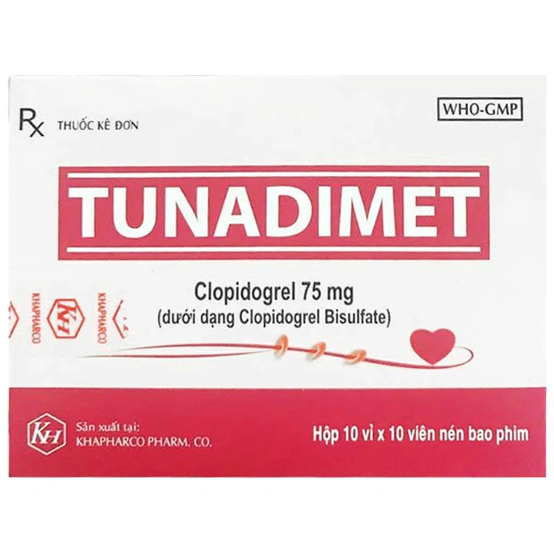 Tunadimet điều trị và dự phòng các bệnh liên quan đến tim mạch (10 vỉ x 10 viên) - 